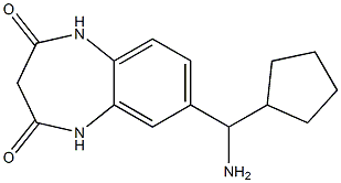 7-[amino(cyclopentyl)methyl]-2,3,4,5-tetrahydro-1H-1,5-benzodiazepine-2,4-dione Struktur