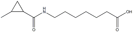 7-{[(2-methylcyclopropyl)carbonyl]amino}heptanoic acid Struktur