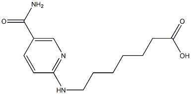 7-{[5-(aminocarbonyl)pyridin-2-yl]amino}heptanoic acid Struktur