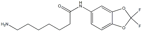 7-amino-N-(2,2-difluoro-2H-1,3-benzodioxol-5-yl)heptanamide Struktur