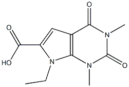 7-ethyl-1,3-dimethyl-2,4-dioxo-1H,2H,3H,4H,7H-pyrrolo[2,3-d]pyrimidine-6-carboxylic acid Struktur