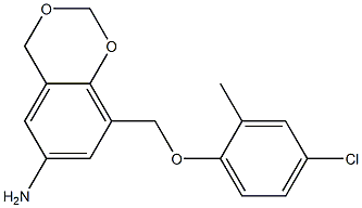 8-(4-chloro-2-methylphenoxymethyl)-2,4-dihydro-1,3-benzodioxin-6-amine Struktur