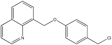 8-[4-(chloromethyl)phenoxymethyl]quinoline Struktur