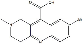 8-bromo-2-methyl-1,2,3,4-tetrahydrobenzo[b]-1,6-naphthyridine-10-carboxylic acid Struktur