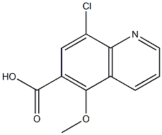 8-chloro-5-methoxyquinoline-6-carboxylic acid Struktur