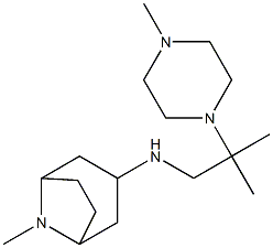 8-methyl-N-[2-methyl-2-(4-methylpiperazin-1-yl)propyl]-8-azabicyclo[3.2.1]octan-3-amine Struktur