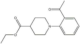 ethyl 1-(2-acetylphenyl)piperidine-4-carboxylate Struktur