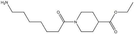 ethyl 1-(7-aminoheptanoyl)piperidine-4-carboxylate Struktur