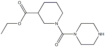 ethyl 1-(piperazin-1-ylcarbonyl)piperidine-3-carboxylate Struktur