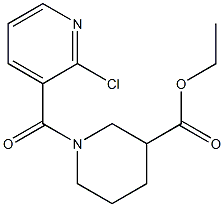 ethyl 1-[(2-chloropyridin-3-yl)carbonyl]piperidine-3-carboxylate Struktur