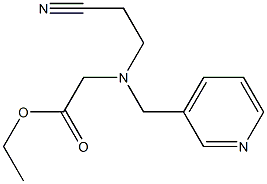 ethyl 2-[(2-cyanoethyl)(pyridin-3-ylmethyl)amino]acetate Struktur