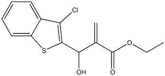 ethyl 2-[(3-chloro-1-benzothiophen-2-yl)(hydroxy)methyl]prop-2-enoate Struktur