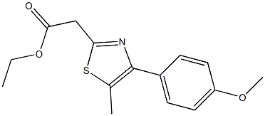 ethyl 2-[4-(4-methoxyphenyl)-5-methyl-1,3-thiazol-2-yl]acetate Struktur