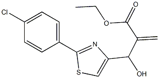 ethyl 2-{[2-(4-chlorophenyl)-1,3-thiazol-4-yl](hydroxy)methyl}prop-2-enoate Struktur