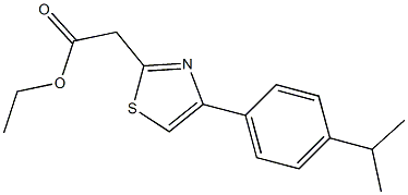 ethyl 2-{4-[4-(propan-2-yl)phenyl]-1,3-thiazol-2-yl}acetate Struktur