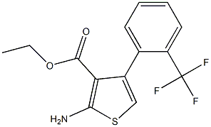 ethyl 2-amino-4-[2-(trifluoromethyl)phenyl]thiophene-3-carboxylate Struktur