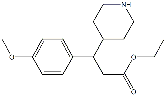 ethyl 3-(4-methoxyphenyl)-3-(piperidin-4-yl)propanoate Struktur