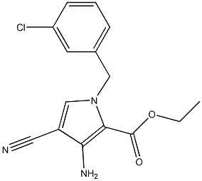 ethyl 3-amino-1-[(3-chlorophenyl)methyl]-4-cyano-1H-pyrrole-2-carboxylate Struktur