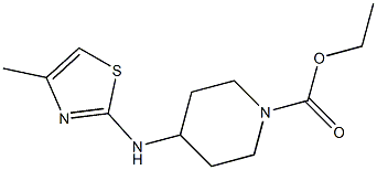 ethyl 4-[(4-methyl-1,3-thiazol-2-yl)amino]piperidine-1-carboxylate Struktur