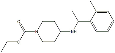 ethyl 4-{[1-(2-methylphenyl)ethyl]amino}piperidine-1-carboxylate Struktur