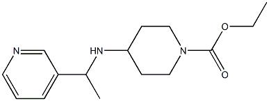 ethyl 4-{[1-(pyridin-3-yl)ethyl]amino}piperidine-1-carboxylate Struktur