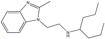 heptan-4-yl[2-(2-methyl-1H-1,3-benzodiazol-1-yl)ethyl]amine Struktur