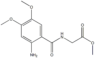 methyl [(2-amino-4,5-dimethoxybenzoyl)amino]acetate Struktur