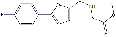 methyl 2-({[5-(4-fluorophenyl)furan-2-yl]methyl}amino)acetate Struktur