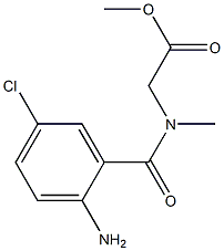 methyl 2-[(2-amino-5-chlorophenyl)-N-methylformamido]acetate Struktur