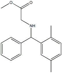 methyl 2-{[(2,5-dimethylphenyl)(phenyl)methyl]amino}acetate Struktur