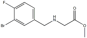 methyl 2-{[(3-bromo-4-fluorophenyl)methyl]amino}acetate Struktur