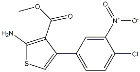 methyl 2-amino-4-(4-chloro-3-nitrophenyl)thiophene-3-carboxylate Struktur