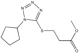 methyl 3-[(1-cyclopentyl-1H-1,2,3,4-tetrazol-5-yl)sulfanyl]propanoate Struktur