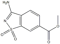 methyl 3-amino-1,2-benzisothiazole-6-carboxylate 1,1-dioxide Struktur