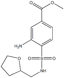 methyl 3-amino-4-[(oxolan-2-ylmethyl)sulfamoyl]benzoate Struktur