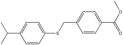 methyl 4-({[4-(propan-2-yl)phenyl]sulfanyl}methyl)benzoate Struktur