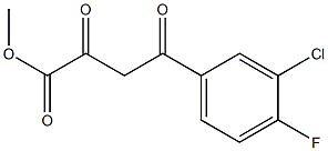 methyl 4-(3-chloro-4-fluorophenyl)-2,4-dioxobutanoate Struktur