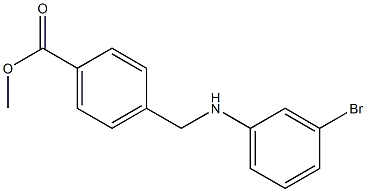 methyl 4-{[(3-bromophenyl)amino]methyl}benzoate Struktur