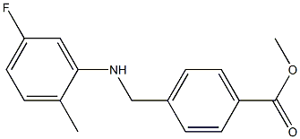 methyl 4-{[(5-fluoro-2-methylphenyl)amino]methyl}benzoate Struktur