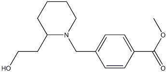 methyl 4-{[2-(2-hydroxyethyl)piperidin-1-yl]methyl}benzoate Struktur