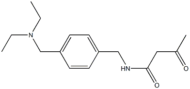 N-({4-[(diethylamino)methyl]phenyl}methyl)-3-oxobutanamide Struktur