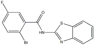 N-(1,3-benzothiazol-2-yl)-2-bromo-5-fluorobenzamide Struktur