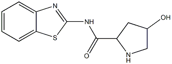 N-(1,3-benzothiazol-2-yl)-4-hydroxypyrrolidine-2-carboxamide Struktur