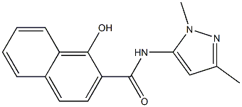 N-(1,3-dimethyl-1H-pyrazol-5-yl)-1-hydroxynaphthalene-2-carboxamide Struktur