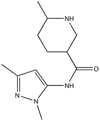 N-(1,3-dimethyl-1H-pyrazol-5-yl)-6-methylpiperidine-3-carboxamide Struktur