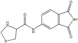 N-(1,3-dioxo-2,3-dihydro-1H-isoindol-5-yl)-1,3-thiazolidine-4-carboxamide Struktur