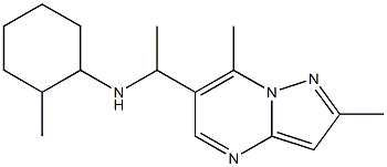 N-(1-{2,7-dimethylpyrazolo[1,5-a]pyrimidin-6-yl}ethyl)-2-methylcyclohexan-1-amine Struktur