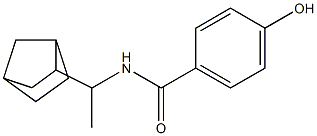 N-(1-{bicyclo[2.2.1]heptan-2-yl}ethyl)-4-hydroxybenzamide Struktur