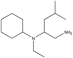 N-(1-amino-4-methylpentan-2-yl)-N-ethylcyclohexanamine Struktur