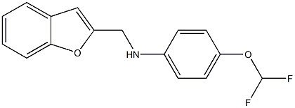 N-(1-benzofuran-2-ylmethyl)-4-(difluoromethoxy)aniline Struktur